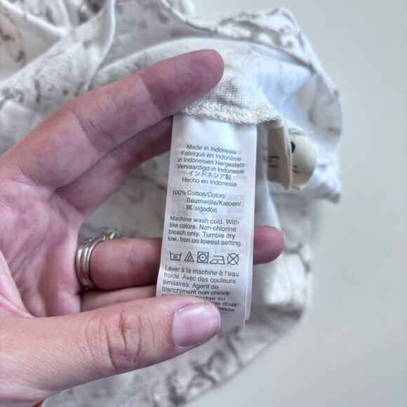 Madewell Perfect Vintage Tee Shirt Size Small Gray Cream Marble Print - Picture 4 of 7